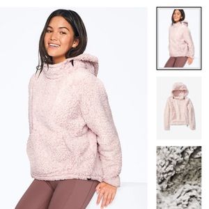 *NWT* VS PINK Funnel Neck Pullover, Chalk Rose, S